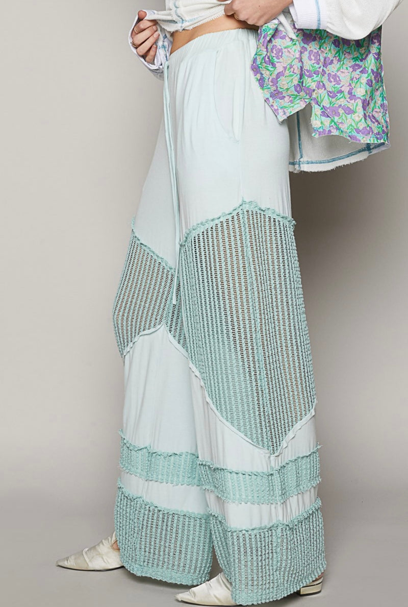 *Preorder* Sea Candy Contrast Sheer Pants