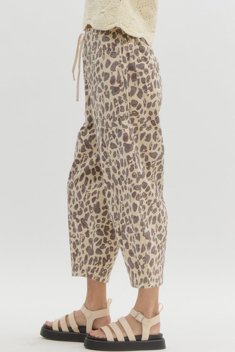 Spots In Disguise Leopard Barrel Pants