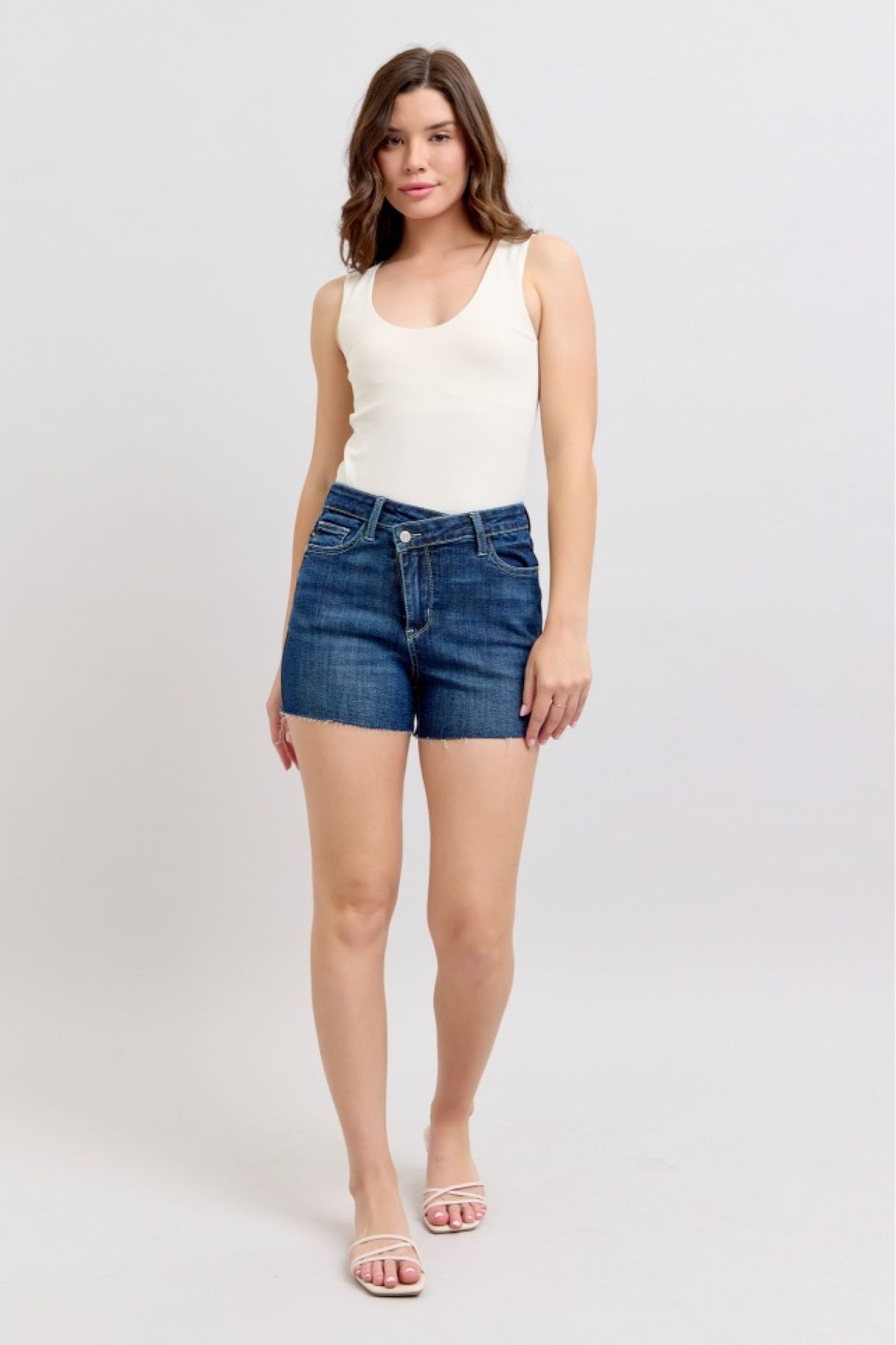 Crossin’ It Denim Shorts