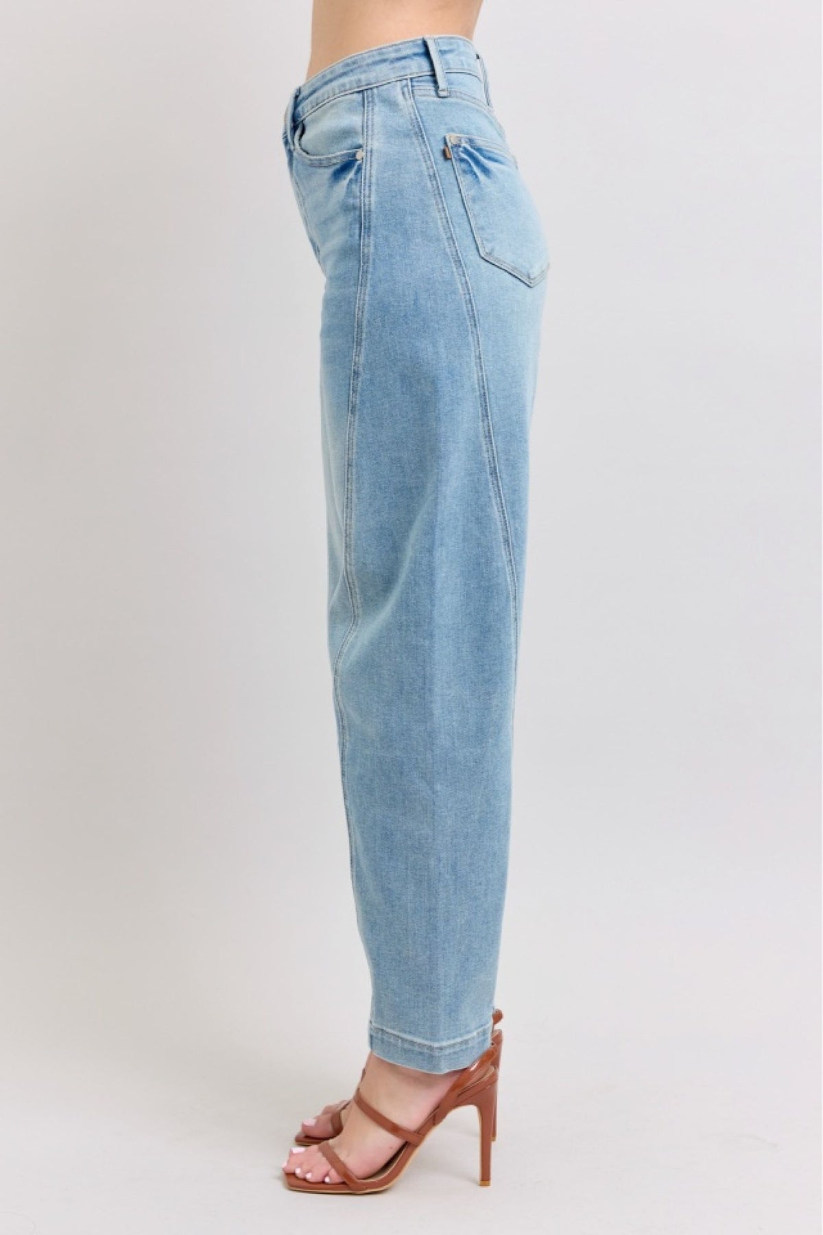 Perfect Touch Barrel Leg Jeans