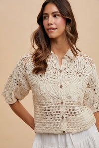 Romance Me Crochet Cardigan/Top