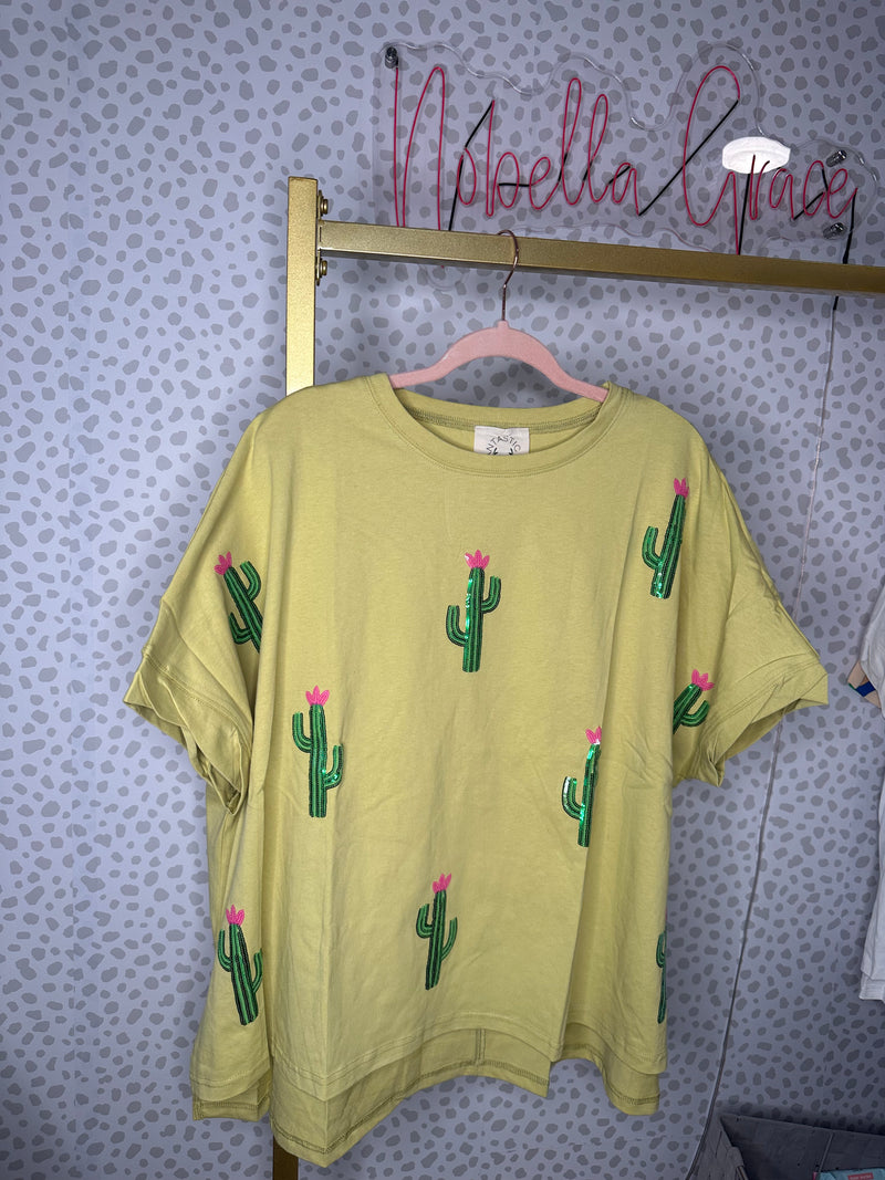 Coachella Sequin Cactus Top